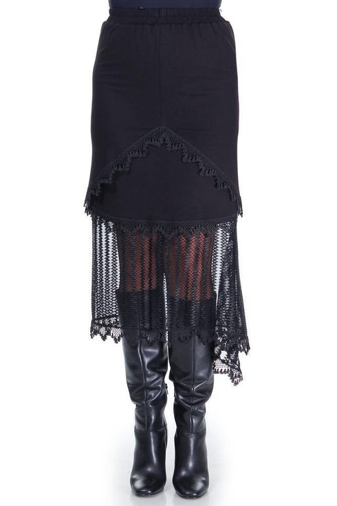 Fusta jerse si tull  Liza Panait Liza Panait Online Boutique